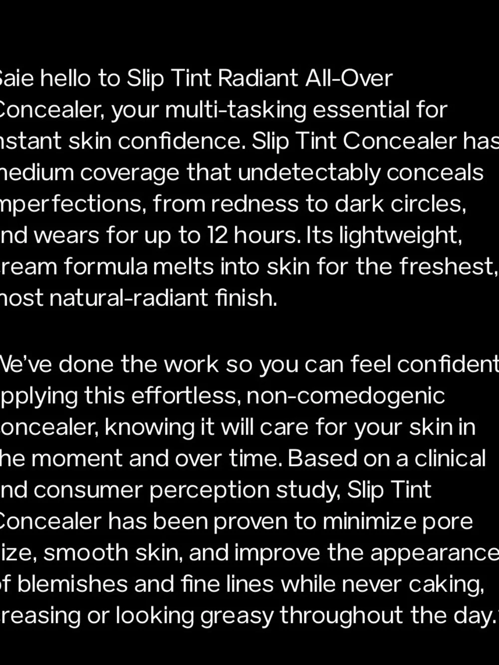 Saie SLIP TINT RADIANT ALL-OVER CONCEALER shade 6